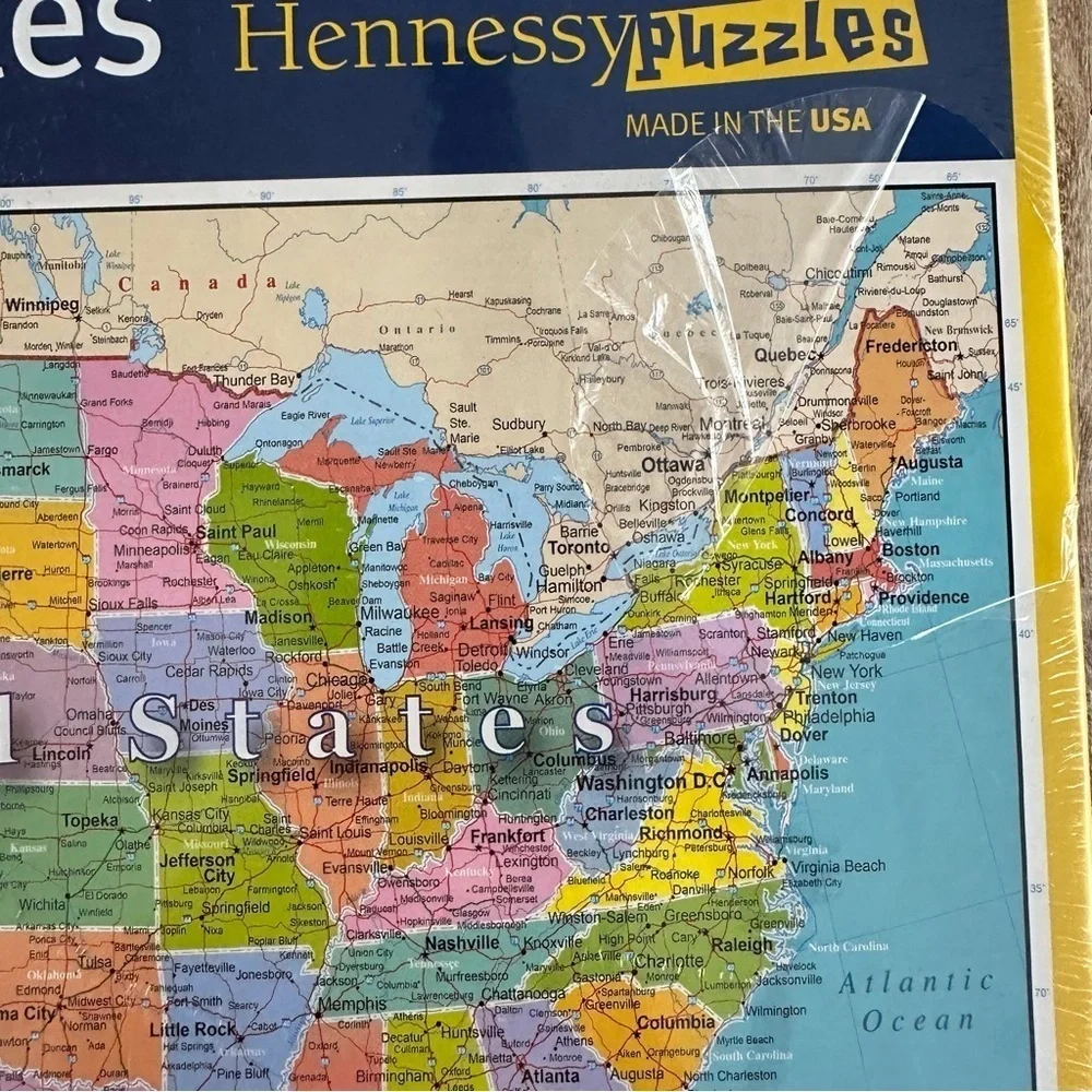 Hennessy United States Of America Map Puzzle 1000 Piece Learning Made Fun NIB